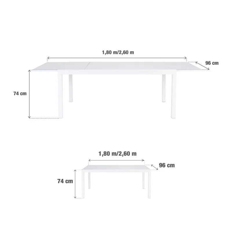 Table de jardin aluminium Lyra II