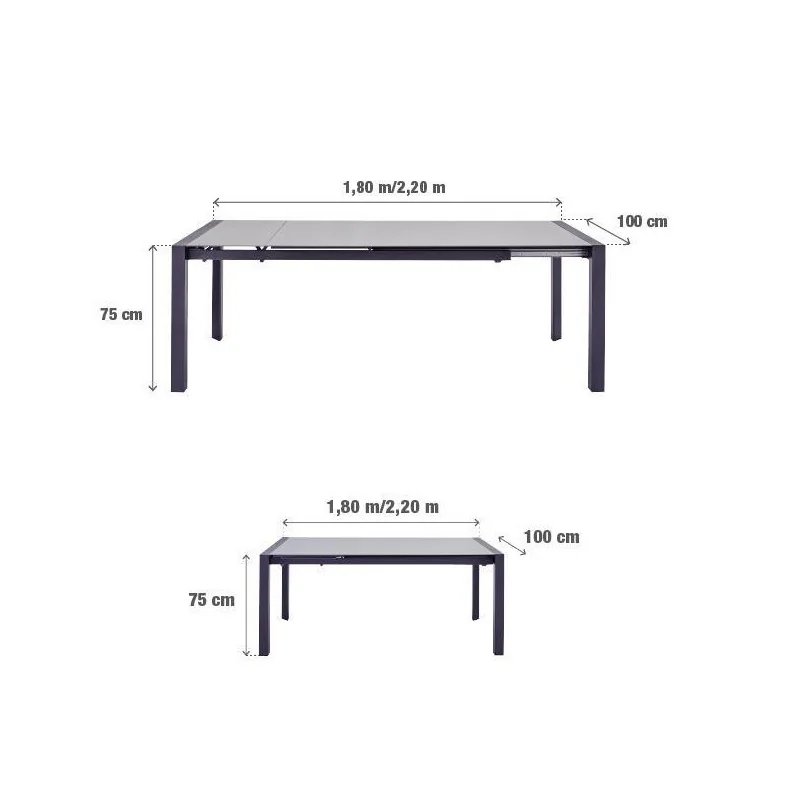 Table de jardin aluminium Aquila II