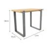 Table aluminium et teck Bermeo