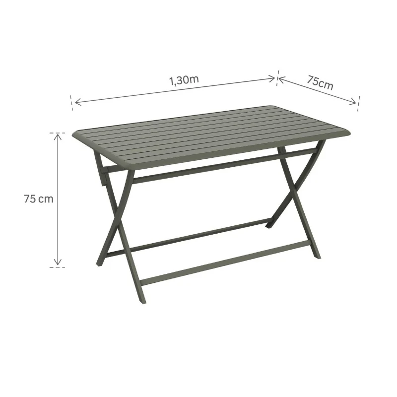 Table de jardin aluminium Idaho