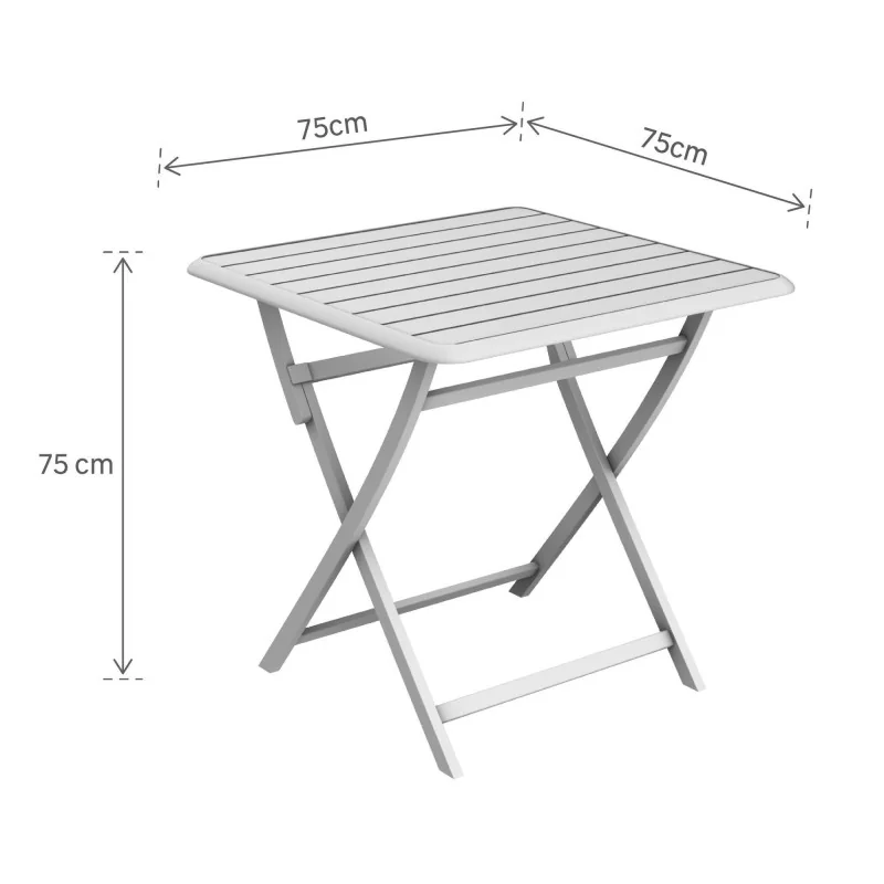 Table de jardin aluminium Idaho