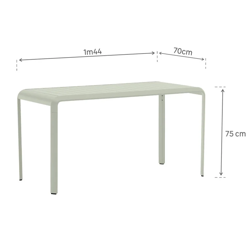 Table de balcon aluminium Idaho