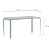 Table de balcon aluminium Idaho