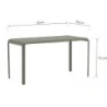 Table de balcon aluminium Idaho