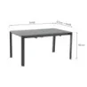 Table de jardin aluminium Idaho