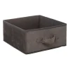 Boîte de rangement en Velours 31x31cm Gris Foncé - 5FIVE SIMPLY SMART - 173698A