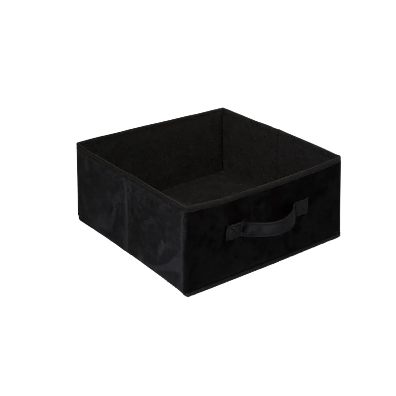 Boîte de rangement en velours 31x31x15cm Noir - 5FIVE SIMPLY SMART - 173698E