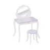 Coiffeuse et tabouret enfant Sirène L70,5cm Blanc - ATMOSPHERA - 200412