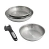 Batterie de cuisine 3 Poeles 20/24/28cm induction & poignée amovible Inox - SITRAM - 711384