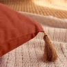 Coussin Panama avec 4 pompons en jute 50x70cm Terre cuite - ED ENJOY HOME - 2007TCCJT050070