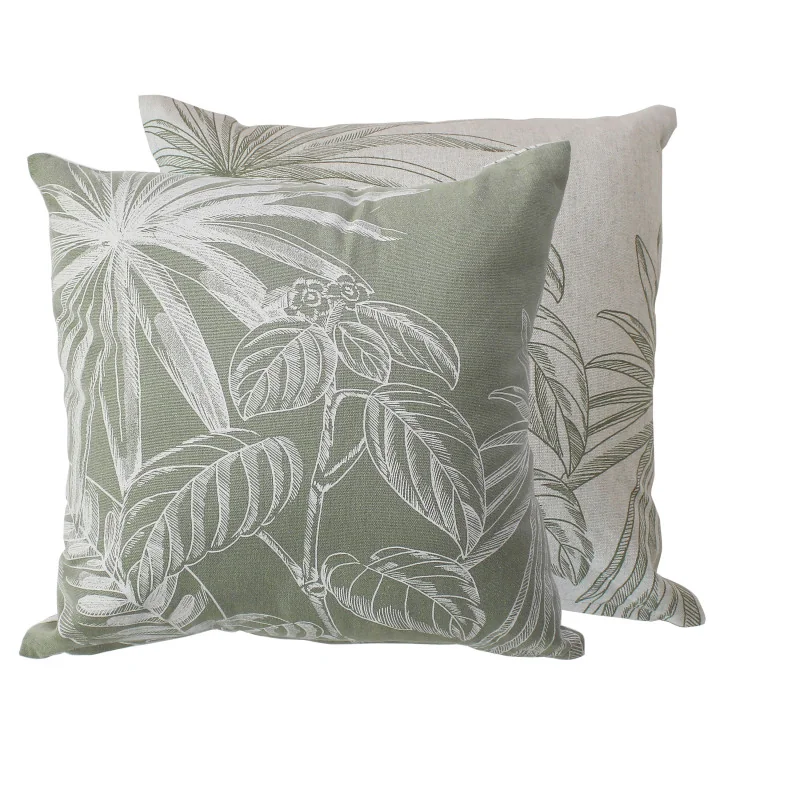 Coussin Mambo en coton recyclé 40x40cm Olive - 70759OLECC040040