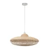 Suspension en fer et rotin 60x26cm - 74357