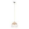 Suspension en fer et rotin 33x36cm - 74776