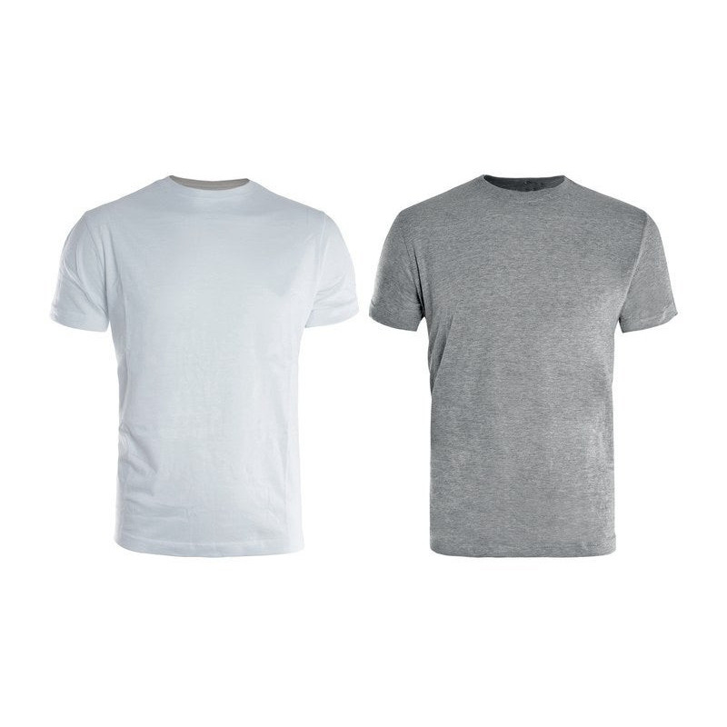 Lot De 2 Tee-Shirts De Travail Bicolore Blanc / Gris, Taille L, Kapriol