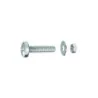 Lot De 25 Boulons Tête Cylindrique Acier Zingué, L.12 X Diam.4 Mm Standers