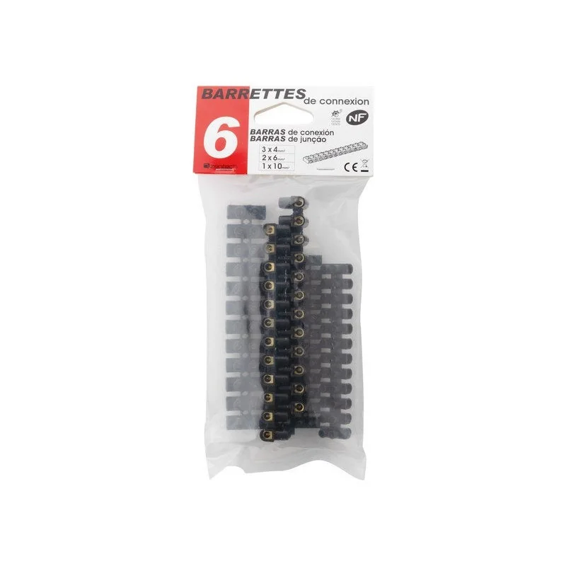 Lot 6 Barrettes De Dominos Électriques, 2,5 Mm² Pour Rigide Et Souple Zenitech