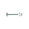 Lot De 10 Boulons Tête Ronde Acier Zingué, L.16 X Diam.6 Mm Standers