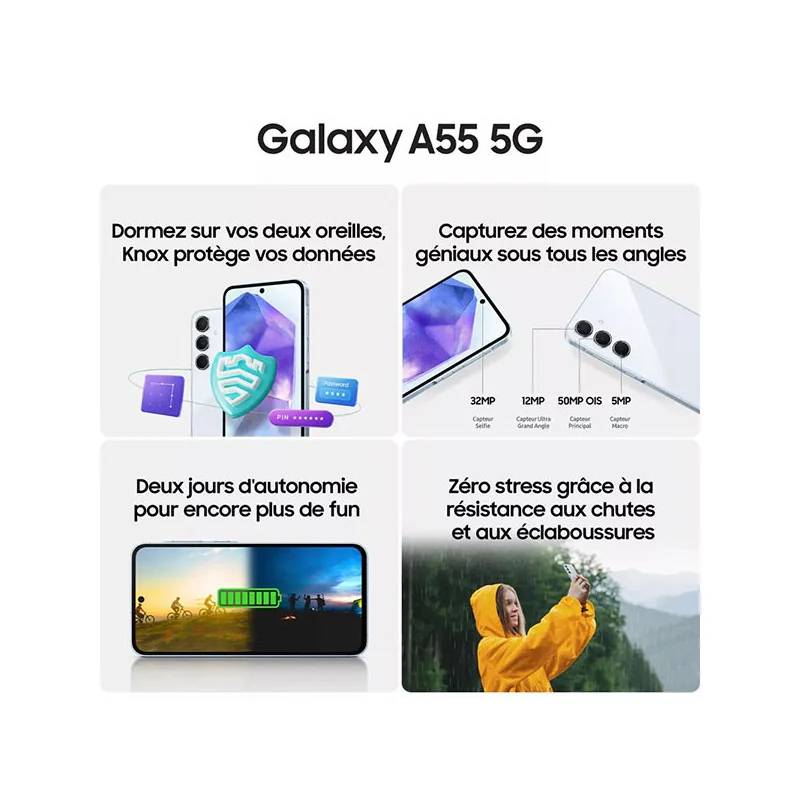 SMARTPHONE SAMSUNG GALAXY A55 5G 8/128GB A556 AWESOME NAVY