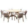 Ensemble table ronde + 6 chaises Patong