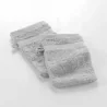 Lot de 2 gants de toilette gris 15x21cm - 1802028