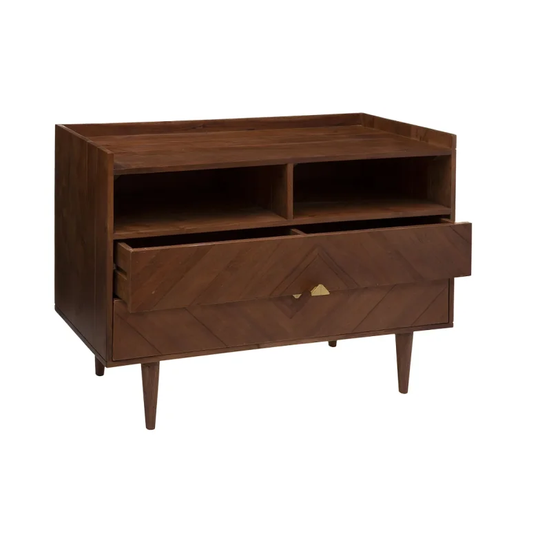 Commode 2 Tiroirs Acacia Roxas - ATMOSPHERA