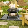 TAPIS PROTECTION NOIR POUR BARBECUE ET PLANCHA