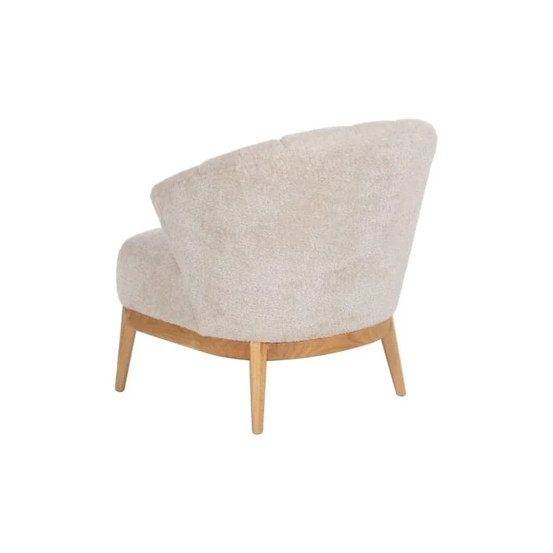 Fauteuil tulipe bouclette blanc