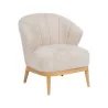 Fauteuil tulipe bouclette blanc