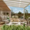 Pergola adossée Borea aluminium Blanc - NATERIAL - :100158144