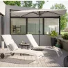 Parasol pied central Avea rectangulaire 300x200cm Taupe - NATERIAL