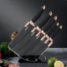 Ensemble de 6 couteaux de cuisine or noir - AL-007 - GOODA