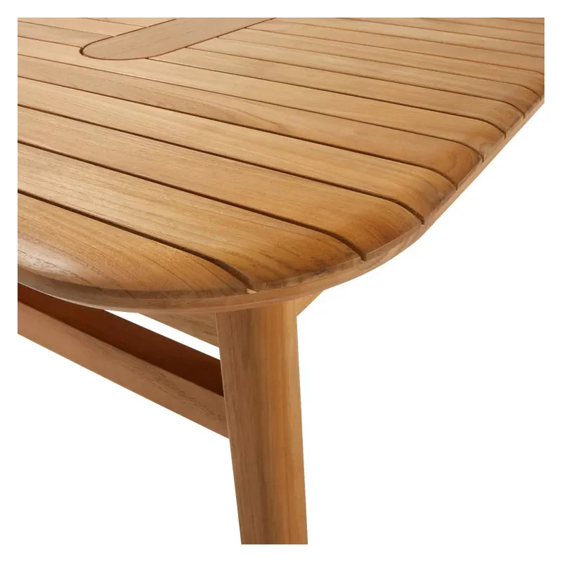 Table de jardin Aurora rectangulaire extensible en teck 8 places - NATERIAL - :100158158