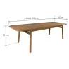 Table de jardin Aurora rectangulaire extensible en teck 8 places - NATERIAL - :100158158