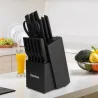 Ensemble de 12 couteaux de cuisine noir + accessoires - GA-016 - GOODA