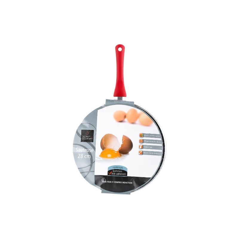 Sauteuse et Couvercle Alu Induction 28 cm