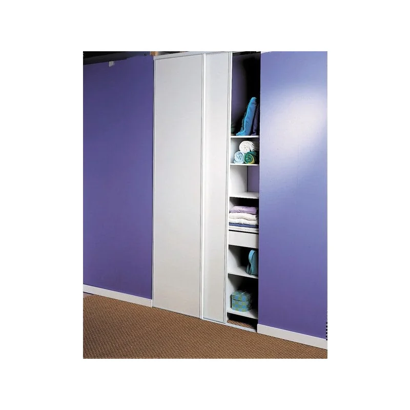 Portes de placard coulissantes, 2 portes, l.150 x H.250 cm, blanc