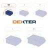 Bac en plastique DEXTER, l.11.6 x H.7.5 x P.11.2 cm