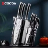 Ensemble de 5 couteaux de cuisine silver + accessoires - GA-004 - GOODA