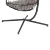 Fauteuil de jardin suspendu en forme d'œuf en acier coloris gris anthracite