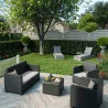 Salon de Jardin 4 places Novo Resine Anthracite - NATERIAL - 5624177