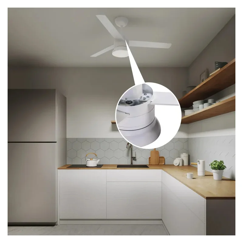 Ventilateur de plafond plafonnier + éclairage LED - NOTOS