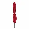 PARASOL RECTANGULAIRE PIED CENTRAL ROUGE