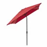 PARASOL RECTANGULAIRE PIED CENTRAL ROUGE