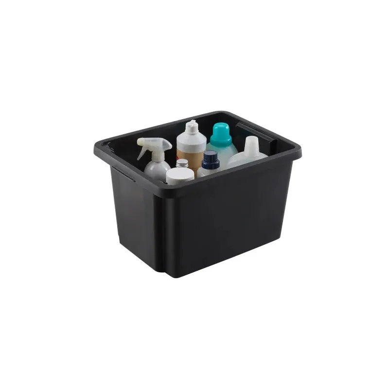 Boite de rangement empilable superposable de 26 L, noir