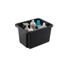 Boite de rangement empilable superposable de 26 L, noir