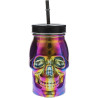 Mug skull avec paille violet PRO - Cosy & Trendy - BIL-AH0041