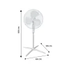 Ventilateur sur pied Altona 3 45W Blanc - EQUATION - 3276007041422