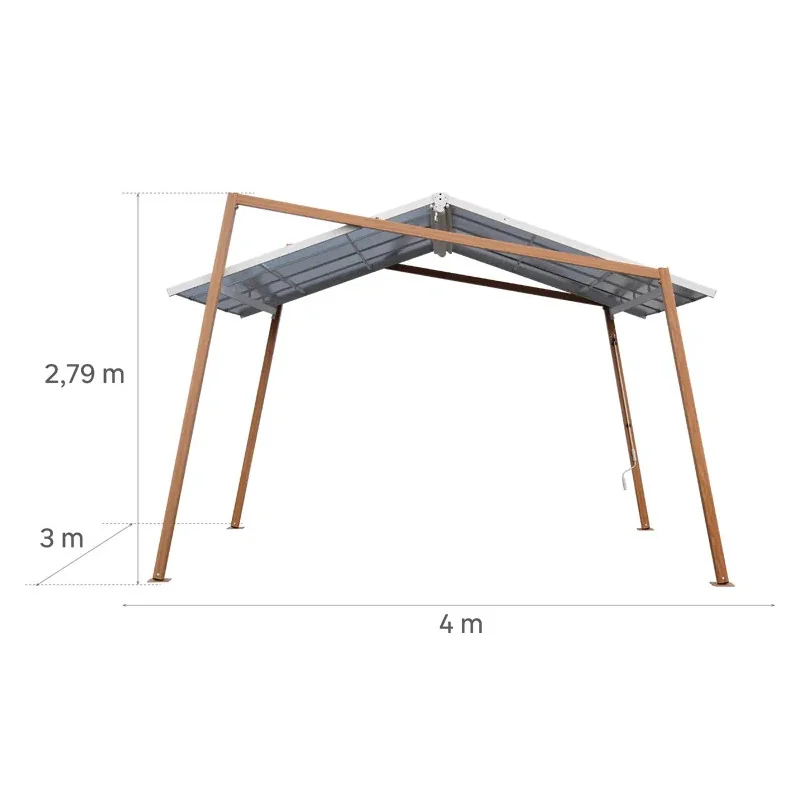 Tonnelle autoportant Oxia acier 3x4m - NATERIAL - :100158145