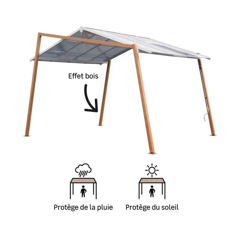 Tonnelle autoportant Oxia acier 3x4m - NATERIAL - :100158145