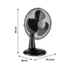 Ventilateur à poser, EQUATION, Moe 4 40 W, D30 cm